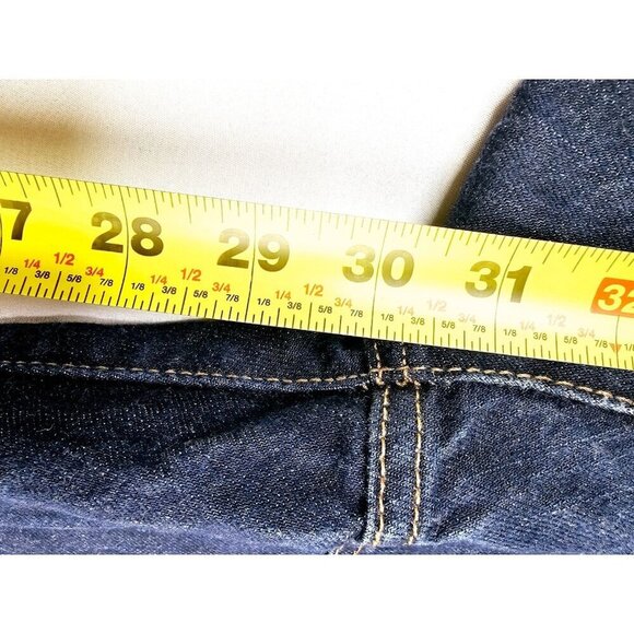 Calvin Klein Size 30X30 Mens Straight Cut Egyptian Cotton Blue Denim Logo Jeans - Picture 7 of 12